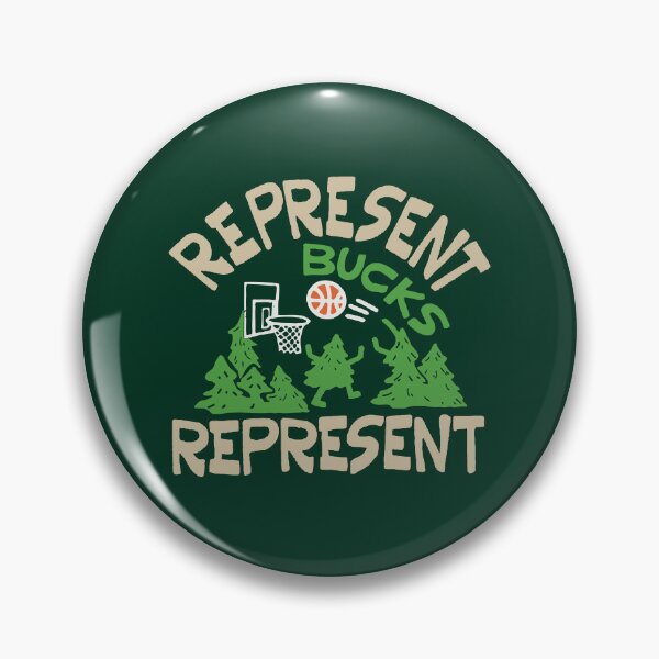 Item preview, Milwaukee Bucks Represent Forest Trees Basketball Doodle designed and sold by Poppyfashions.