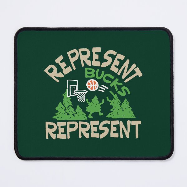 Item preview, Milwaukee Bucks Represent Forest Trees Basketball Doodle designed and sold by Poppyfashions.