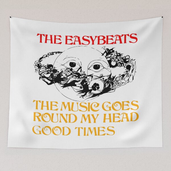 Item preview, Red And Yellow Typography Psychedelic rock designed and sold by nerdyygraphic.