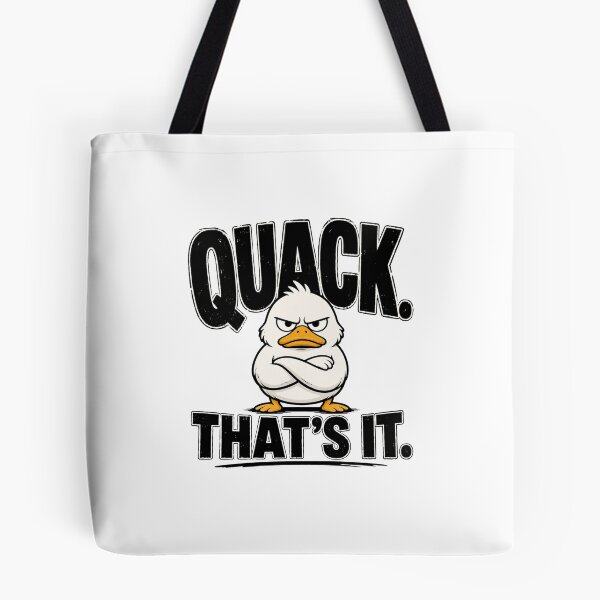 Item preview, Quack That's It Funny Angry Duck Minimalist Meme T-Shirt designed and sold by Lovestickerco.