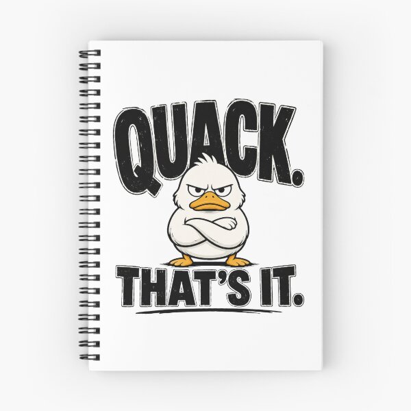 Item preview, Quack That's It Funny Angry Duck Minimalist Meme T-Shirt designed and sold by Lovestickerco.