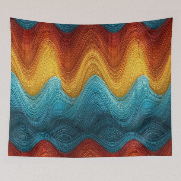 Item preview, Sunset Wave Ripple Pattern Design designed and sold by Piotrek0001.