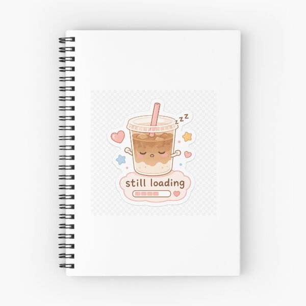 Item preview, Cute Coffee Sticker | Kawaii Still Loading Laptop Decal designed and sold by Threadistiq.