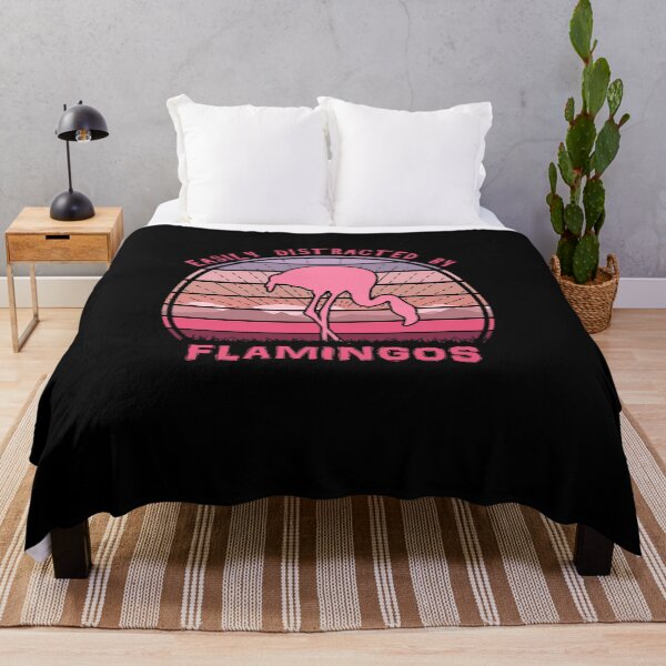 Item preview, Easily Distracted By Flamingos Retro Sunset Bird designed and sold by marke770.