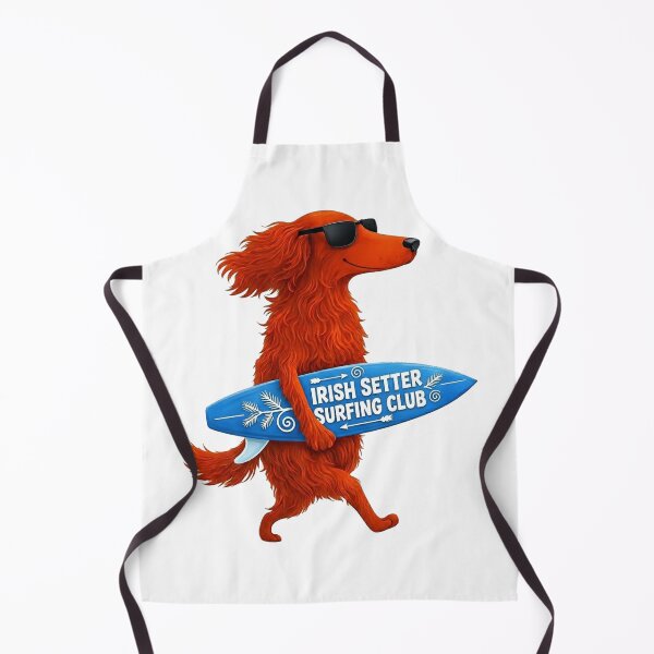 Item preview, Irish Setter Surfing Club – Funny Dog Beach Art for Pet Lovers designed and sold by erkinmaddison.