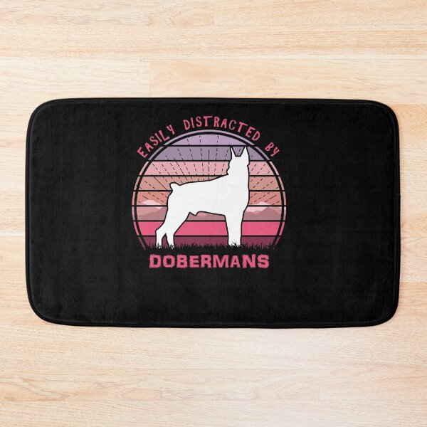 Item preview, Easily Distracted By Dobermans Retro Sunset Dog designed and sold by marke770.