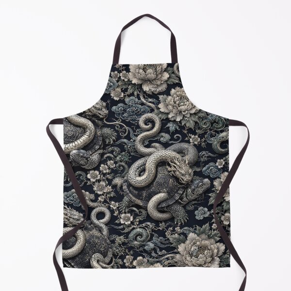 Item preview, Patrón floral de tortuga celestial Xuanwu designed and sold by Rui Mythic Studio.