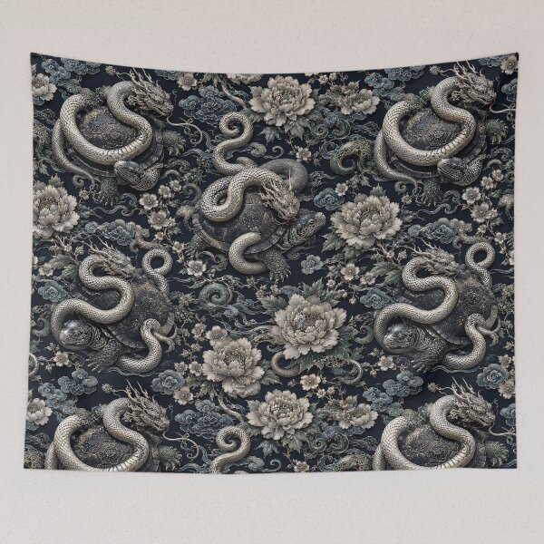 Item preview, Xuanwu Celestial Tortoise Floral Pattern designed and sold by Rui Huang.