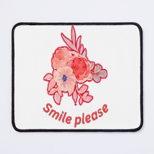 Item preview, Smile Please Floral Cute Typography Design designed and sold by ArtfulLife3456.