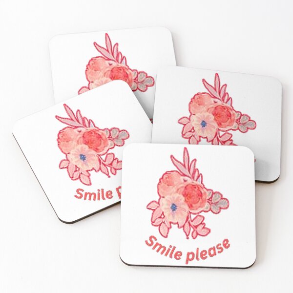 Item preview, Smile Please Floral Cute Typography Design designed and sold by ArtfulLife3456.