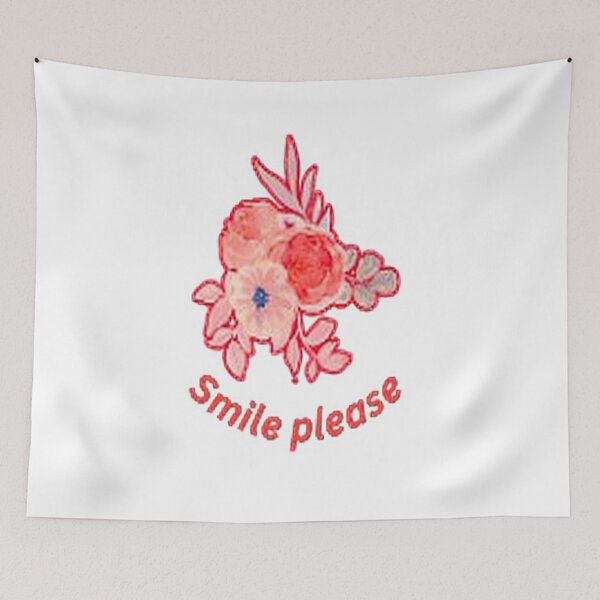 Item preview, Smile Please Floral Cute Typography Design designed and sold by ArtfulLife3456.