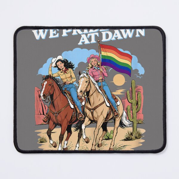 Item preview, We Pride At Dawn Vintage Lesbian Pride Western LGBTQ Cowgirl designed and sold by KristineLi.