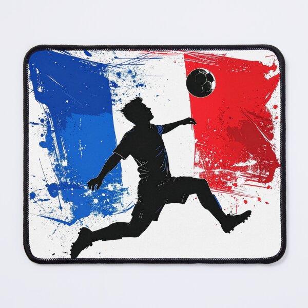 Item preview, France Soccer Player Art — French Football Flag Action Fan Print designed and sold by icemanphotos.