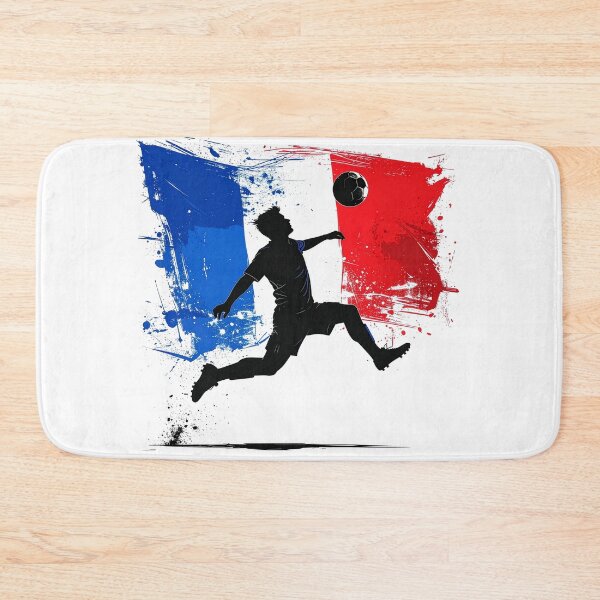Item preview, France Soccer Player Art — French Football Flag Action Fan Print designed and sold by icemanphotos.