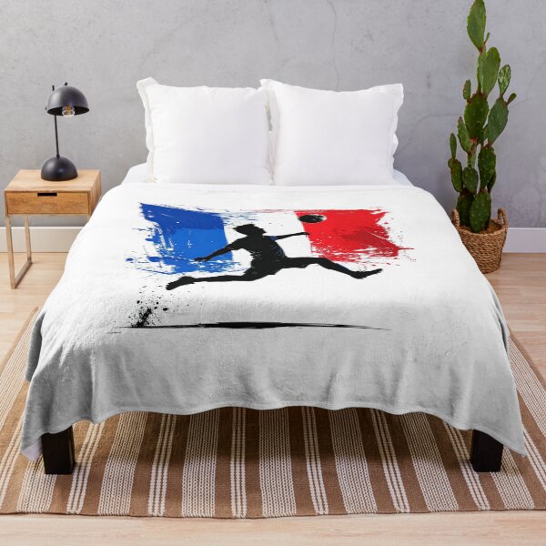 Item preview, France Soccer Player Art — French Football Flag Action Fan Print designed and sold by icemanphotos.