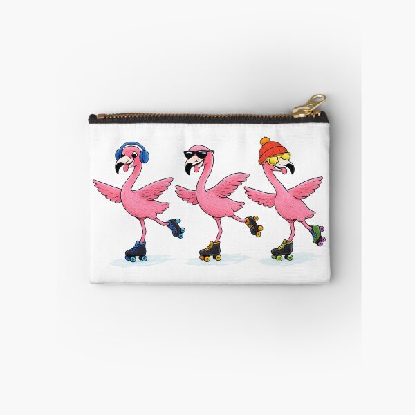 Item preview, Roller Skating Flamingos – Fun Retro Animal Art, Cute Pink Flamingo Illustration, Whimsical Tropical Vibes designed and sold by erkinmaddison.