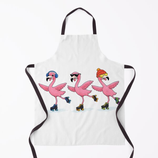 Item preview, Roller Skating Flamingos – Fun Retro Animal Art, Cute Pink Flamingo Illustration, Whimsical Tropical Vibes designed and sold by erkinmaddison.