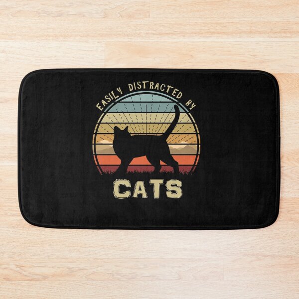 Item preview, Easily Distracted By Cats Retro Sunset Feline designed and sold by marke770.