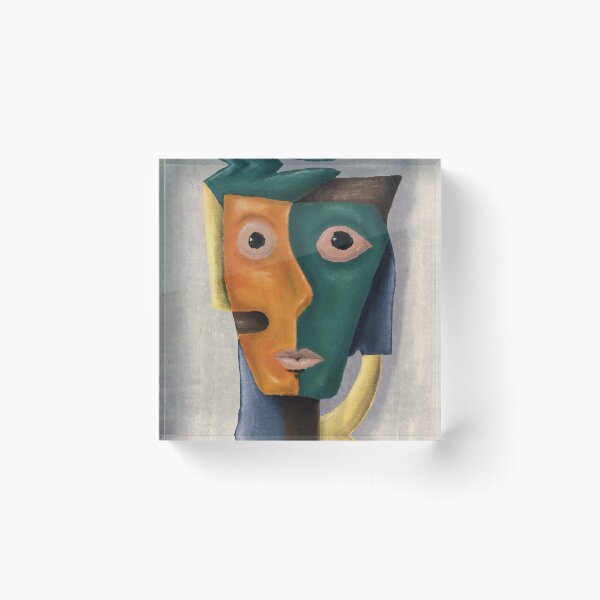 Item preview, Cubist Face Digital Art Print designed and sold by aekritdeach.