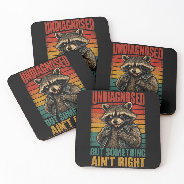 Item preview, Undiagnosed But Something Ain't Right Funny Raccoon Vintage designed and sold by CF_VintageDesign.