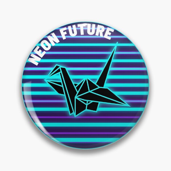 Item preview, Origami Crane Japan Retro Neon Cyberpunk Design designed and sold by Sabsll.