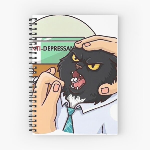 Item preview, Angry Cat Anti-Depressant – Funny Work Stress Meme Art designed and sold by erkinmaddison.