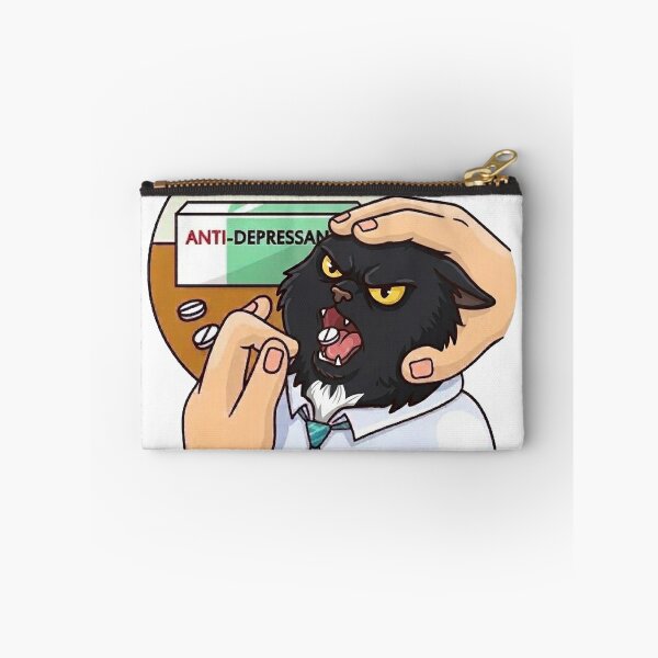 Item preview, Angry Cat Anti-Depressant – Funny Work Stress Meme Art designed and sold by erkinmaddison.