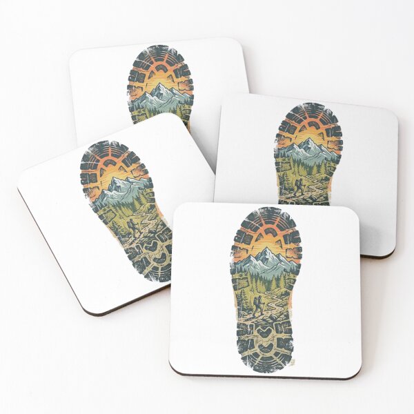 Item preview, Vintage Hiking Boot Sole Print Mountain Landscape Art designed and sold by Gabe1983.