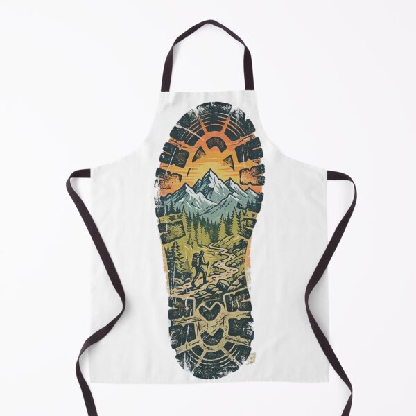 Item preview, Vintage Hiking Boot Sole Print Mountain Landscape Art designed and sold by GabeMountainArt.
