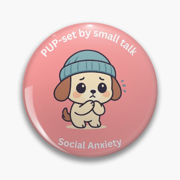 Item preview, Cute Socially Anxious Puppy [Square Edition] designed and sold by Social Signals.