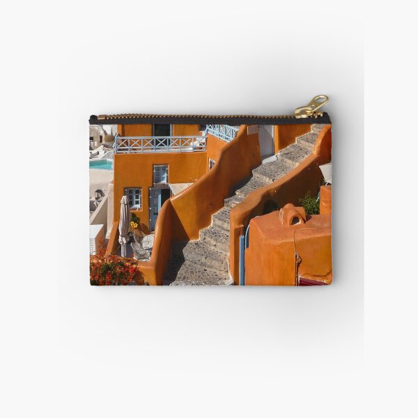 Item preview, Vibrant Orange Architecture in Oia Santorini  designed and sold by asun5.