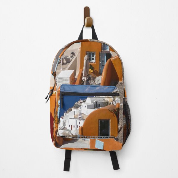 Item preview, Vibrant Orange Architecture in Oia Santorini designed and sold by asun5.