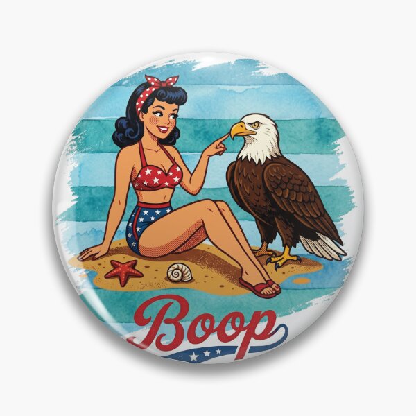 Item preview, Vintage Pin Up Girl Boop The Eagle 4th Of July designed and sold by AdyKurniawan.