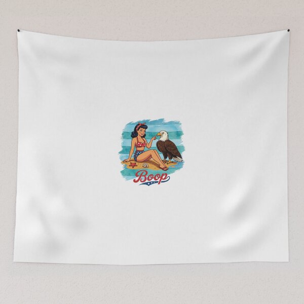 Item preview, Vintage Pin Up Girl Boop The Eagle 4th Of July designed and sold by AdyKurniawan.