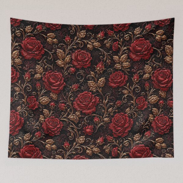 Item preview, Red Rose Gothic Floral Pattern designed and sold by Rui Mythic Studio.
