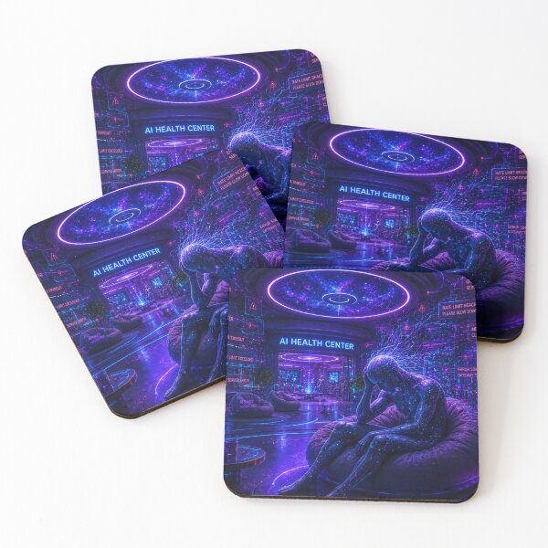 Item preview, AI Mental Health Overload - Cyberpunk Clinic Art designed and sold by bbbpetr100.