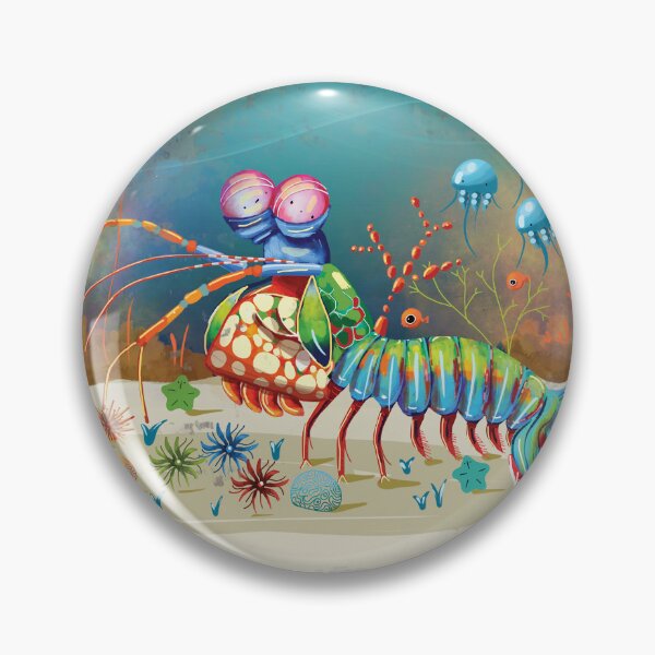 Item preview, Peacock Mantis Shrimp Colorful Marine Life designed and sold by Karin Taylor.