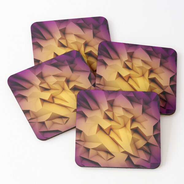 Item preview, Golden Crystal Geode Low Poly Abstract Pattern designed and sold by Dibujo Divertido.