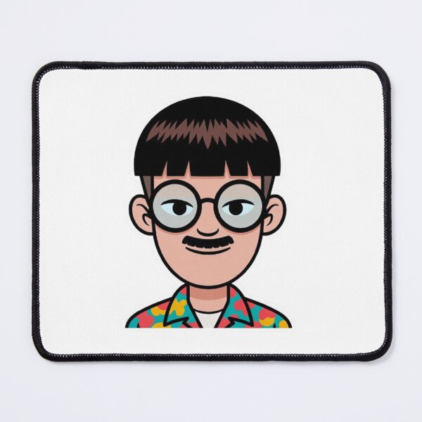 Item preview, Oliver Tree Funny Cartoon Bowl Cut | Singer Portrait Sticker designed and sold by CreativeNest Prints.