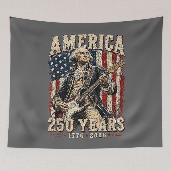Item preview, Vintage George Washington Playing Guitar 250 Years America_2 designed and sold by KristineLi.