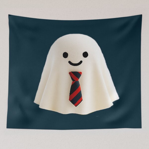 Item preview, Little ghost wearing a tie designed and sold by FluffyGallery.