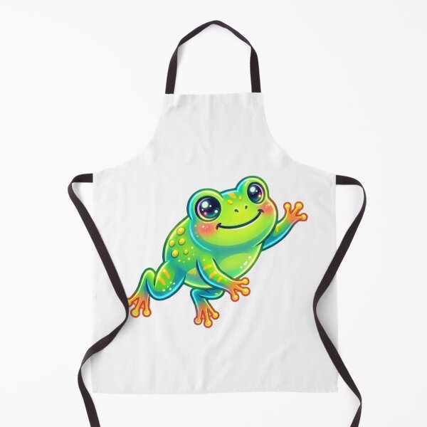 Artikelvorschau, Fröhlicher Neon Frosch mit großen Augen Cartoon entworfen und verkauft von NeonTraum.