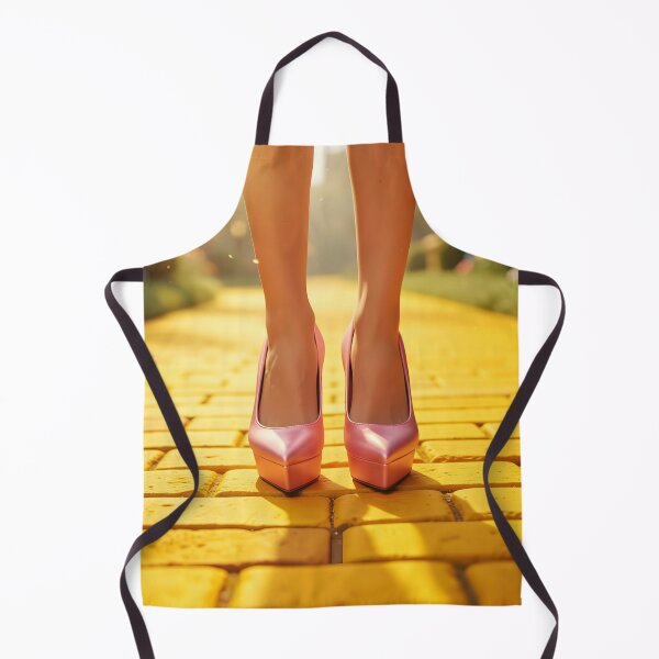 Item preview, Elegant Pink Stilettos Standing on Yellow Brick Road designed and sold by EmeraldeaDesign.