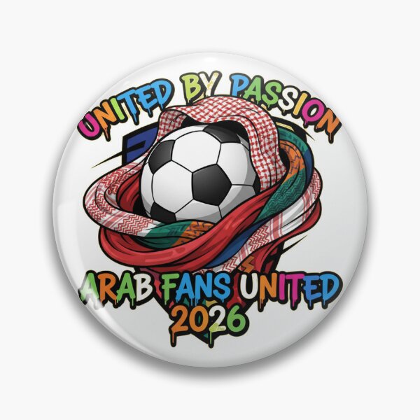 Item preview, United By Passion 2026 Arab Soccer Scarves World Cup Fan T-Shirt designed and sold by Ahmed Nedji.