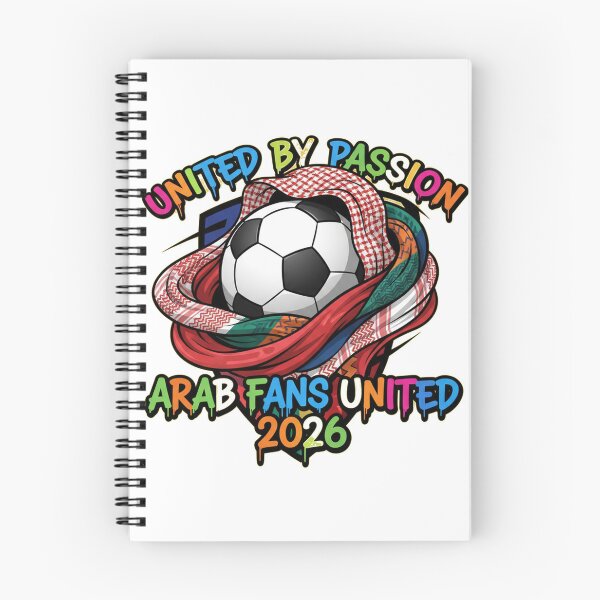 Item preview, United By Passion 2026 Arab Soccer Scarves World Cup Fan T-Shirt designed and sold by Ahmed Nedji.