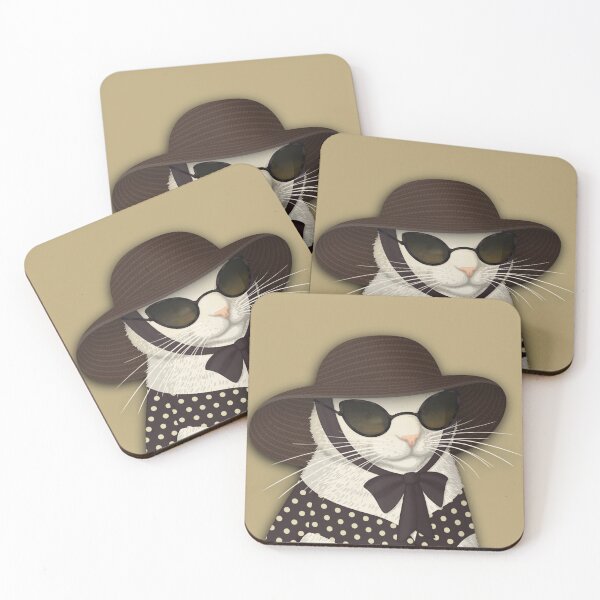 Item preview, Pearl of the Beach - Cat Pop Art designed and sold by Scolliecat.
