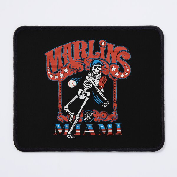Item preview, Miami Marlins Vintage Skeleton Pitcher Baseball Fan Art designed and sold by Rosemichaelea.