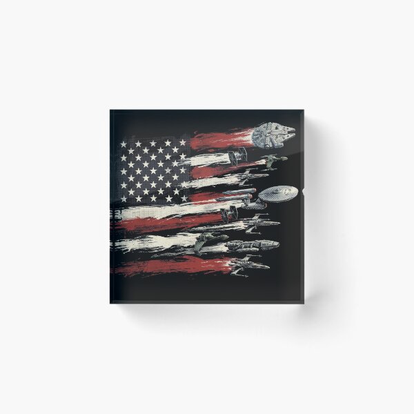 Item preview, American Flag Sci-Fi Spaceships Independence Day designed and sold by AdyKurniawan.