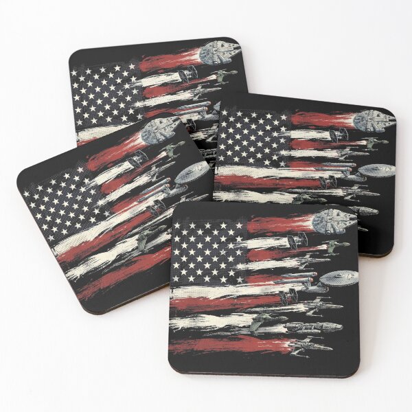 Item preview, American Flag Sci-Fi Spaceships Independence Day designed and sold by AdyKurniawan.