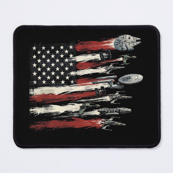 Item preview, American Flag Sci-Fi Spaceships Independence Day designed and sold by AdyKurniawan.